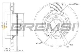 BREMSI CD6804V - DISCOS DE FRENO DEL. DIA.315 VENT. BMW 3 M3