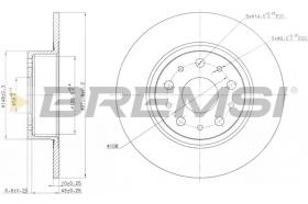 BREMSI CD6805S - DISCOS DE FRENO DEL. DIA.276 SOLID LANCIA GAMMA