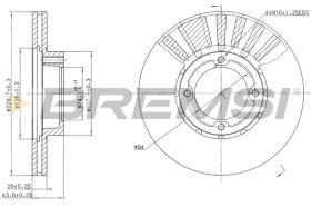 BREMSI CD6808V - DISCOS DE FRENO DEL. DIA.230 VENT. TOYOTA LITEA