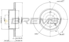 BREMSI CD6813S - DISCOS DE FRENO DEL. DIA.236 SOLID SKODA FAVORI