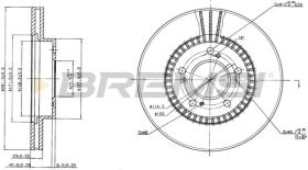 BREMSI CD6829V - DISCOS DE FRENO DEL. DIA.282 VENT. HONDA LEGEND