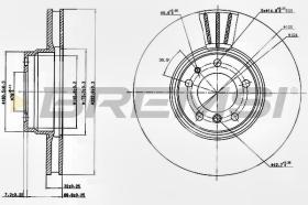 BREMSI CD6832V - DISCOS DE FRENO DEL. DIA.334 VENT. BMW Z8