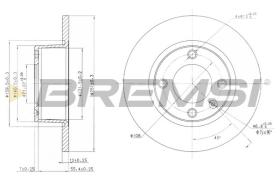 BREMSI CD6840S - DISCOS DE FRENO TRAS. DIA.251 SOLID CITROEN XANTI