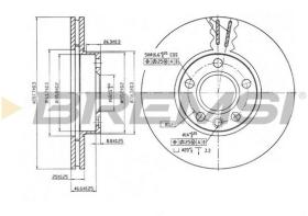 BREMSI CD6846V - DISCOS DE FRENO DEL. DIA.288 VENT. FORD GALAXY