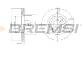 BREMSI CD6870V - DISCOS DE FRENO DEL. DIA.260 VENT. PEUGEOT 406