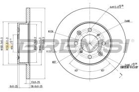 BREMSI CD6872S - DISCOS DE FRENO DEL. DIA.262 SOLID ROVER 200