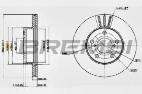 BREMSI CD6876V - DISCOS DE FRENO DEL. DIA.242 VENT. SUBARU IMPRE