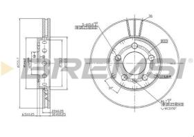 VILLAR CD6927V - DISCOS DE FRENO DEL. DIA.256 VENT. AUDI A3