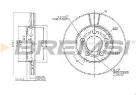 BREMSI CD6927V - DISCOS DE FRENO DEL. DIA.256 VENT. AUDI A3