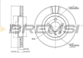 BREMSI CD6928V - DISCOS DE FRENO DEL. DIA.280 VENT. SEAT LEON