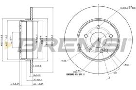 BREMSI CD6963S - DISCOS DE FRENO TRAS. DIA.290 SOLID MERCED C220