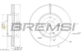 BREMSI CD6975V - DISCOS DE FRENO DEL. DIA.255 VENT. MAZDA MX 5