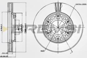 BREMSI CD6991V - DISCOS DE FRENO DEL. DIA.285 VENT. TOYOTA HIACE