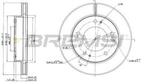 BREMSI CD6993V - DISCOS DE FRENO DEL. DIA.284 VENT. KIA SPORTAGE