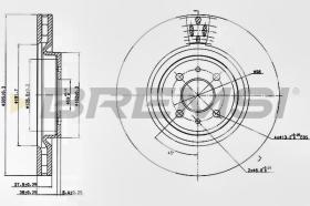 BREMSI CD7002V - DISCOS DE FRENO DEL. DIA.305 VENT. FIAT COUPE'