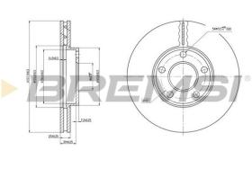 VILLAR CD7014V - DISCOS DE FRENO DEL. DIA.282 VENT. VW PASSAT