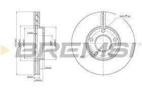 BREMSI CD7014V - DISCOS DE FRENO DEL. DIA.282 VENT. VW PASSAT