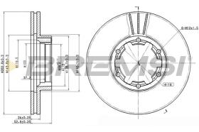 BREMSI CD7016V - DISCOS DE FRENO DEL. DIA.263 VENT. NISSAN TRADE