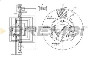 BREMSI CD7042V - DISCOS DE FRENO DEL. DIA.280 VENT. OPEL ASTRA