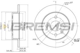 BREMSI CD7043S - DISCOS DE FRENO TRAS. DIA.240 SOLID OPEL ASTRA