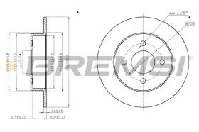 BREMSI CD7058S - DISCOS DE FRENO TRAS. DIA.240 SOLID NISSAN MICRA