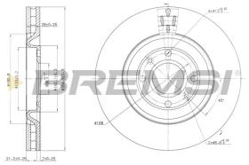 BREMSI CD7065V - DISCOS DE FRENO DEL. DIA.305 VENT. PEUGEOT 406