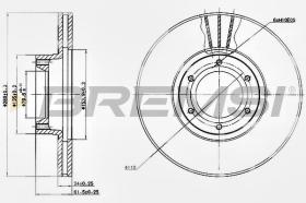 BREMSI CD7067V - DISCOS DE FRENO DEL. DIA.280 VENT. RENAULT MAST