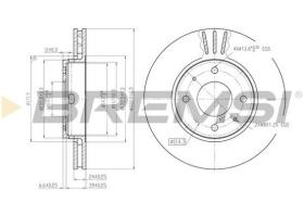 BREMSI CD7068V - DISCOS DE FRENO DEL. DIA.281 VENT. VOLVO S40