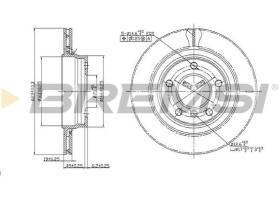 VILLAR CD7073V - DISCOS DE FRENO TRAS. DIA.294 VENT. BMW 325 I