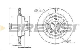 BREMSI CD7073V - DISCOS DE FRENO TRAS. DIA.294 VENT. BMW 325 I