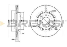 BREMSI CD7096V - DISCOS DE FRENO DEL. DIA.259 VENT. DACIA SANDER