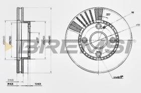 BREMSI CD7104V - DISCOS DE FRENO DEL. DIA.235 VENT. MAZDA 323