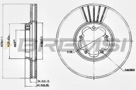 BREMSI CD7113V - DISCOS DE FRENO DEL. DIA.276 VENT. FORD TRANSIT