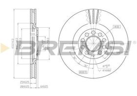 BREMSI CD7118V - DISCOS DE FRENO DEL. DIA.312 VENT. AUDI TT