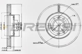 BREMSI CD7132V - DISCOS DE FRENO DEL. DIA.283 VENT. PEUGEOT 508