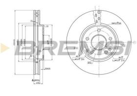 BREMSI CD7136V - DISCOS DE FRENO DEL. DIA.300 VENT. MERCED C320