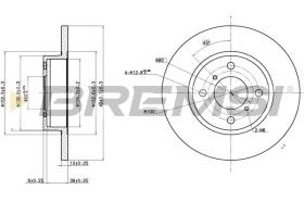 BREMSI CD7148S - DISCOS DE FRENO DEL. DIA.247 SOLID OPEL AGILA