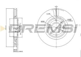 BREMSI CD7152V - DISCOS DE FRENO DEL. DIA.283 VENT. CITROEN BERL