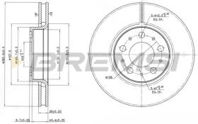 BREMSI CD7163V - DISCOS DE FRENO DEL. DIA.286 VENT. VOLVO S80