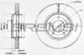 BREMSI CD7172V - DISCOS DE FRENO DEL. DIA.278 VENT. FORD TOURNEO