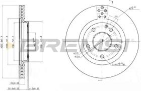 BREMSI CD7173V - DISCOS DE FRENO DEL. DIA.276 VENT. MERCED A190