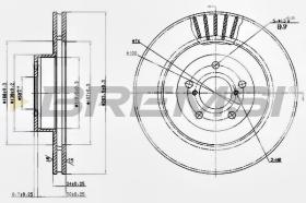 BREMSI CD7175V - DISCOS DE FRENO DEL. DIA.293 VENT. SUBARU FORES