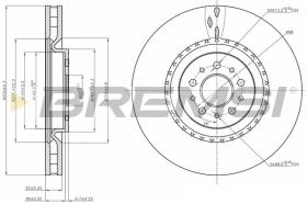 BREMSI CD7183V - DISCOS DE FRENO DEL. DIA.330 VENT. ALFA 156