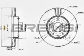 BREMSI CD7192V - DISCOS DE FRENO DEL. DIA.256 VENT. DAEWOO LEGAN