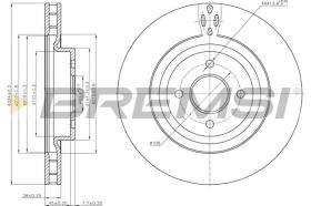 BREMSI CD7200V - DISCOS DE FRENO DEL. DIA.324 VENT. FORD FOCUS