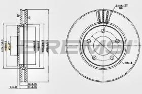 BREMSI CD7214V - DISCOS DE FRENO DEL. DIA.281 VENT. CHRYSLER VOY