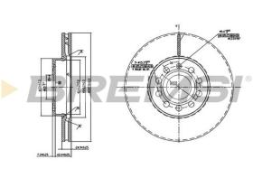 BREMSI CD7218V - DISCOS DE FRENO DEL. DIA.288 VENT. AUDI A3