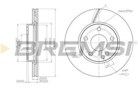 BREMSI CD7220V - DISCOS DE FRENO DEL. DIA.276 VENT. MERCED A180