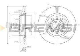 BREMSI CD7223V - DISCOS DE FRENO DEL. DIA.280 VENT. AUDI A3