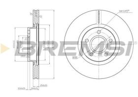 BREMSI CD7225V - DISCOS DE FRENO DEL. DIA.300 VENT. FORD FOCUS